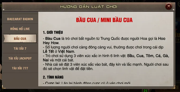 Khám Phá Siêu Phẩm Minigame Mini Bầu Cua Tại B52 Club Đẳng Cấp