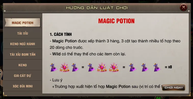 Chinh Phục Siêu Phẩm Minigame Magic Potion Tại B52 Club Đẳng Cấp Số Một