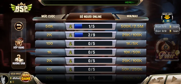 Khám Phá Thế Giới Poker Tại B52 Club Đẳng Cấp Sang Trọng Bậc Nhất