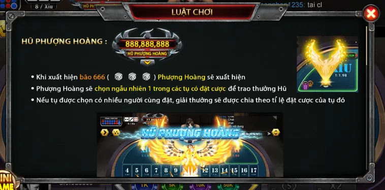 Chinh Phục Siêu Phẩm Casino Sicbo Phượng Hoàng Tại B52 Club Đẳng Cấp