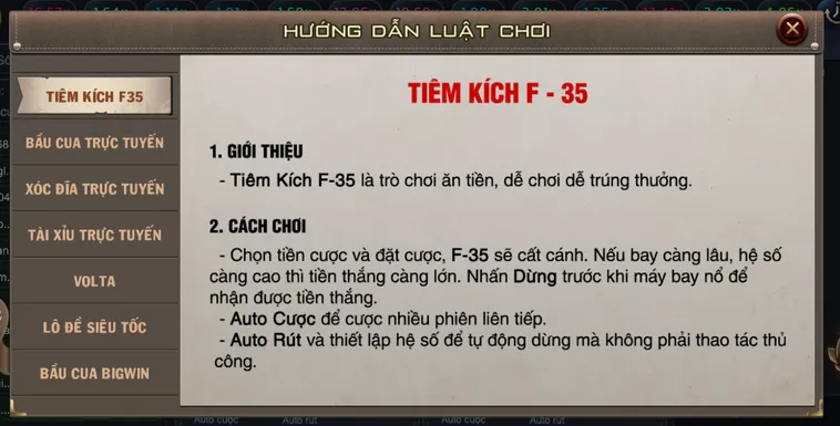 Chinh Phục Bầu Trời Cùng Minigame Tiêm Kích F35 Tại B52 Club Đỉnh Cao