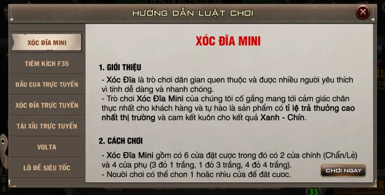 Minigame Xóc Dĩa Mini Tại B52 Club Đỉnh Cao Của Công Nghệ Hiện Đại